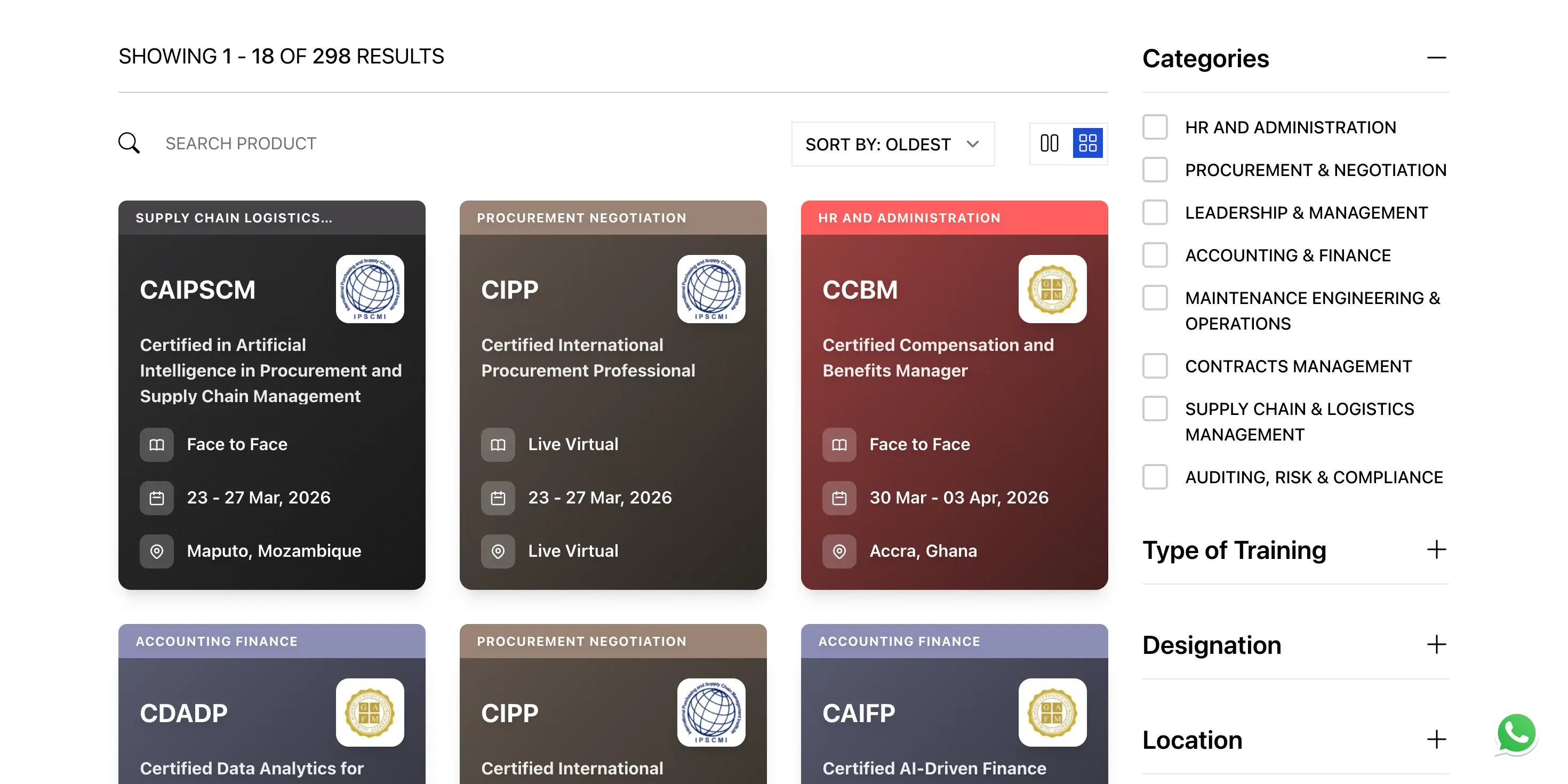 Screenshot of High Level Training Institute